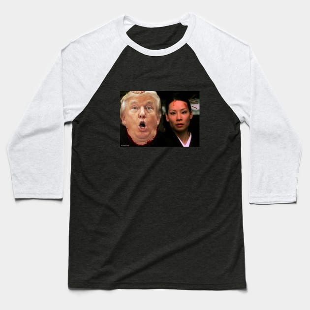 Trump Meets O-ren Ishii Baseball T-Shirt by LiunaticFringe